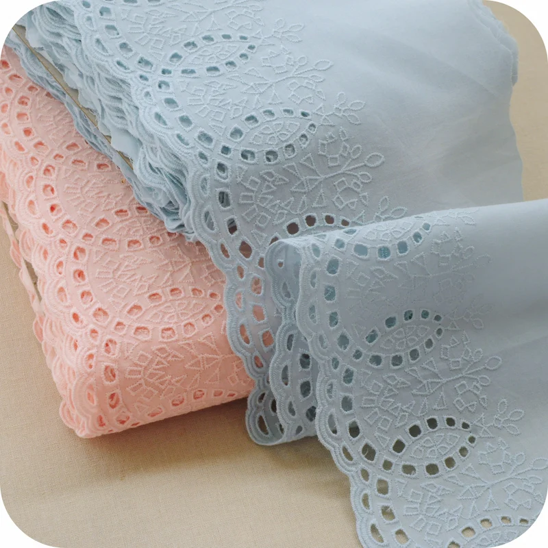 18cm Wide 100% Cotton Fabric Lace Tape for Girl Doll's Cloth DIY Accessories Fabrics Ribbon Tissu Laciness by Meter ZJC-97
18cm Wide 100% Cotton Fabric Lace Tape for Girl Doll's Cloth DIY Accessories Fabrics Ribbon Tissu Laciness by Meter ZJC-97