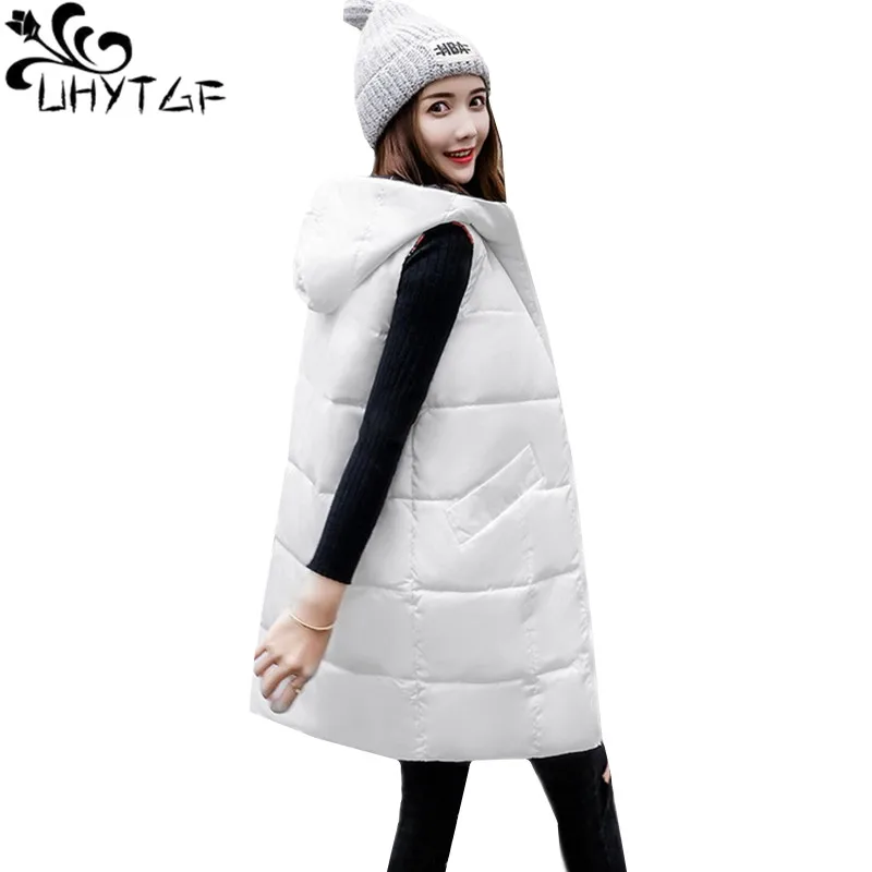UHYTGF 3XL Plus size Parker Women Autumn Winter Down Jacket long vest Double-sided wear Hooded Sleeveless Vest Cotton Coat 1024 
UHYTGF 3XL Plus size Parker Women Autumn Winter Down Jacket long vest Double-sided wear Hooded Sleeveless Vest Cotton Coat 1024