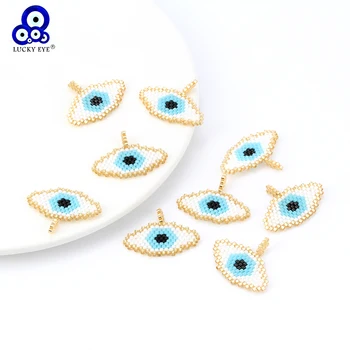 Lucky Eye MIYUKI Seed Beads Charms Gold Evil Eye Pendant For Bracelet Earring Jewelry Accessories Women Gifts EY6241
Lucky Eye MIYUKI Seed Beads Charms Gold Evil Eye Pendant For Bracelet Earring Jewelry Accessories Women Gifts EY6241