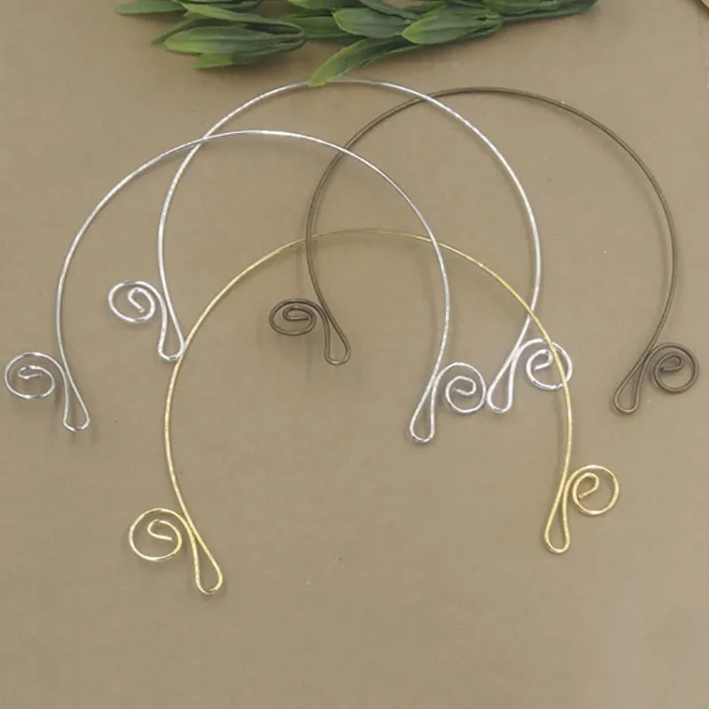 155mm Wire Copper Necklace Adjustable Meatl Choker with Pendants Hooks Jewelry Supplier for DIY Charm Fashion Necklace Head Hoop
155mm Wire Copper Necklace Adjustable Meatl Choker with Pendants Hooks Jewelry Supplier for DIY Charm Fashion Necklace Head Hoop