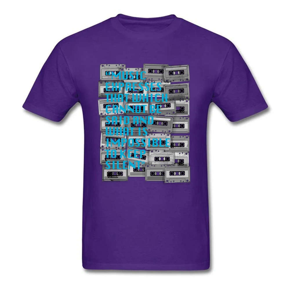 Music Is my Life Brand New Short Sleeve cosie T-Shirt 100% Cotton O-Neck Men's T Shirt Casual Tops & Tees ostern Day Music Is my Life purple