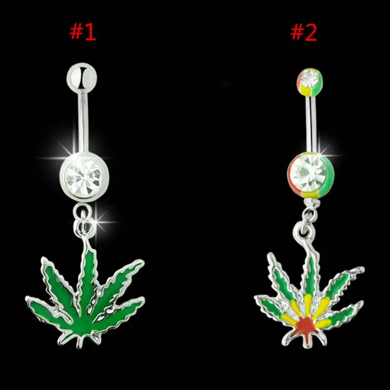 1pcs Dangle Navel Ring Green Maple Leaf Ear Piercing Leaves Weed Dangle belly Button Body Piercing Jewelry Surgical steel Bar
1pcs Dangle Navel Ring Green Maple Leaf Ear Piercing Leaves Weed Dangle belly Button Body Piercing Jewelry Surgical steel Bar