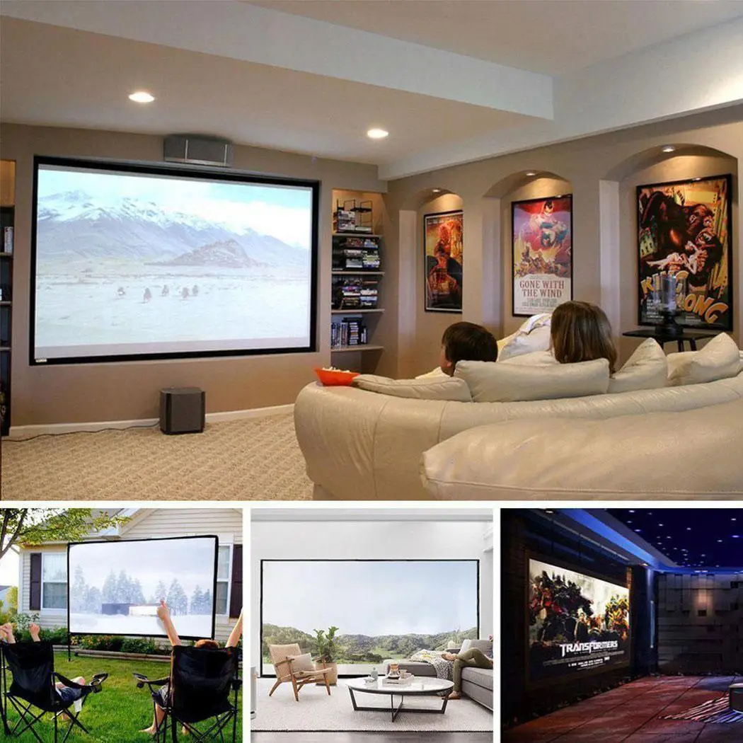 Foldable Anti-Crease For Home Theater Indoor Outdoor Projector 160 16:9 Movie Screen Black White
Foldable Anti-Crease For Home Theater Indoor Outdoor Projector 160 16:9 Movie Screen Black White