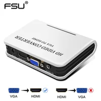 BEILINK Quality Portable Plug and play VGA To HDMI Output 1080P HD Audio TV AV HDTV PC Video Cable VGA2HDMI Converter Adapter image