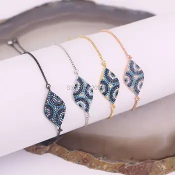 Fashion 10Pcs Micro Pave CZ Eyes Adjustable chain Macrame Bracelet Men or Women Jewelry Charm bracelet
Fashion 10Pcs Micro Pave CZ Eyes Adjustable chain Macrame Bracelet Men or Women Jewelry Charm bracelet