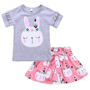 2019 New Fashion 2pcs Set Baby Kid Girl Clothes Summer Bunny T-shirt Tops Skirt Easter Outfits Birthday Cake Smash Girls Clothes 
2019 New Fashion 2pcs Set Baby Kid Girl Clothes Summer Bunny T-shirt Tops Skirt Easter Outfits Birthday Cake Smash Girls Clothes