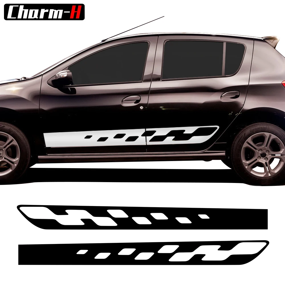 2pcs Car Styling Side Skirt Stripes Decals Racing Sport Graphics For Renault Dacia Sandero 2 RS Sticker Accessories 
2pcs Car Styling Side Skirt Stripes Decals Racing Sport Graphics For Renault Dacia Sandero 2 RS Sticker Accessories