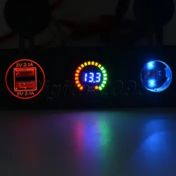 Yetaha USB Socket Splitter Motor Car DC Digital Voltmeter 12V Car Electronics Cigarette Lighter 3 Hole Panel Power Dual USB
Yetaha USB Socket Splitter Motor Car DC Digital Voltmeter 12V Car Electronics Cigarette Lighter 3 Hole Panel Power Dual USB