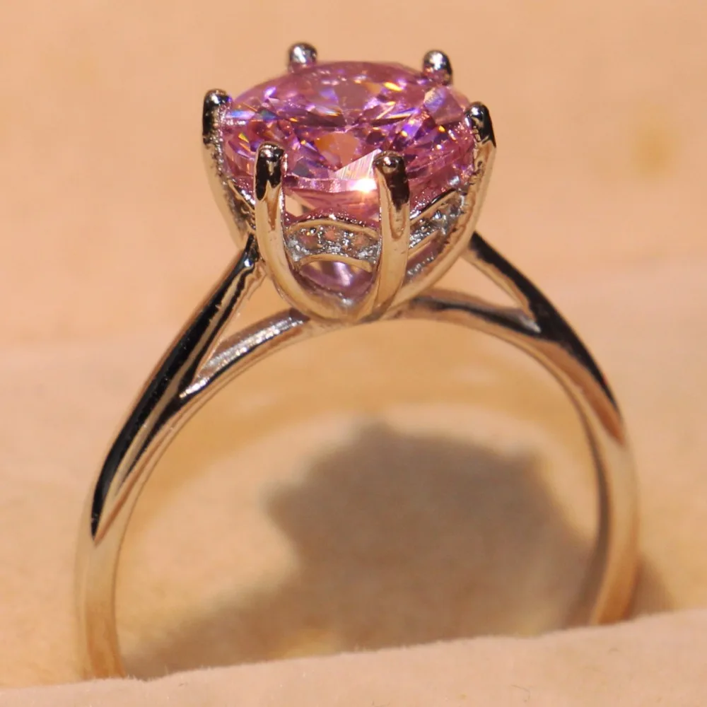 Never Fade Real 100% 925 Sterling Silver Luxury Jewelry Solitaire Round Cut Pink CZ Zirconia Women Wedding Band Crown Ring Gift
Never Fade Real 100% 925 Sterling Silver Luxury Jewelry Solitaire Round Cut Pink CZ Zirconia Women Wedding Band Crown Ring Gift