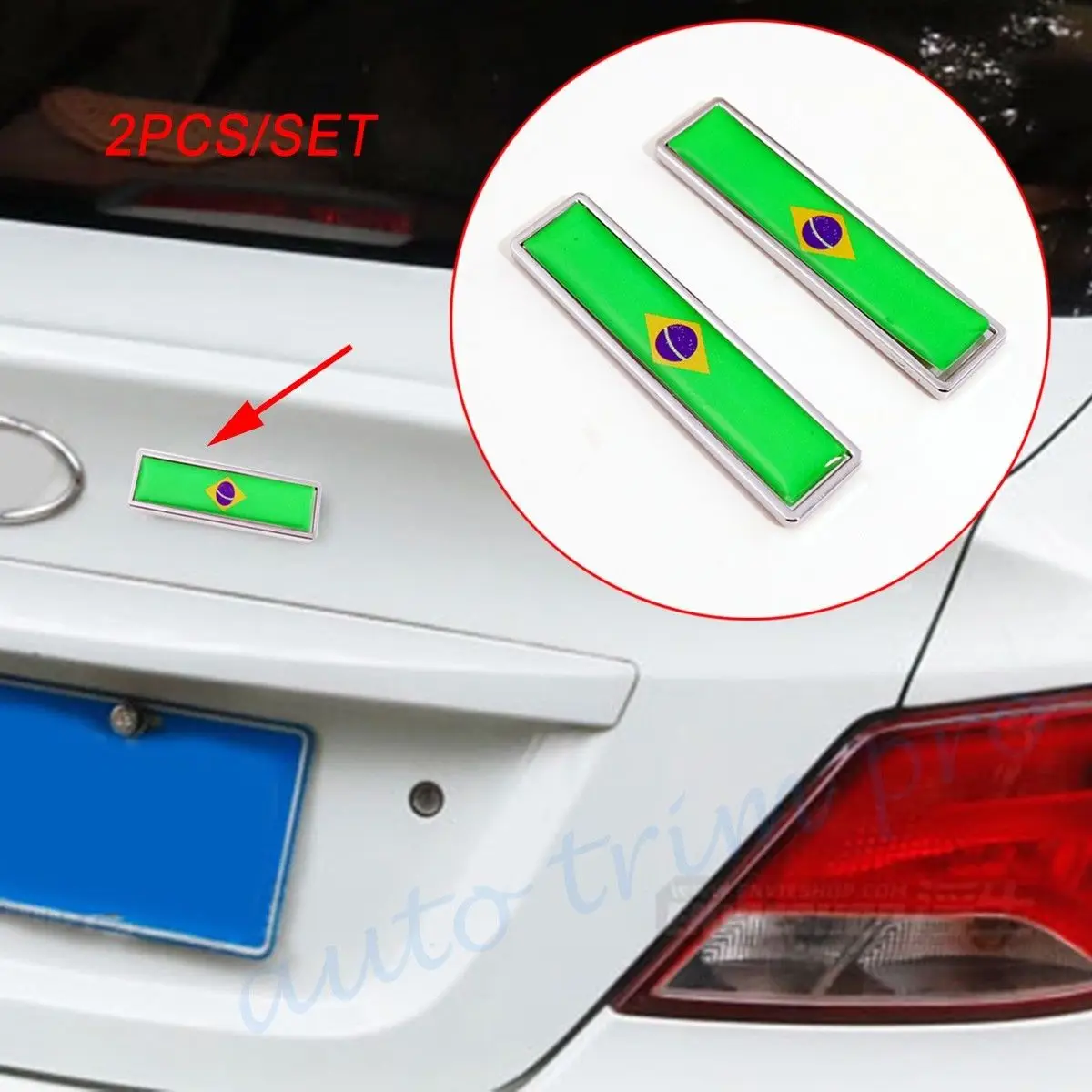 2pcs Chrome Car Auto Accessories 3D Sticker Decal Brazil BR Country Flag Emblem Logo Badge Decorate Trim
2pcs Chrome Car Auto Accessories 3D Sticker Decal Brazil BR Country Flag Emblem Logo Badge Decorate Trim