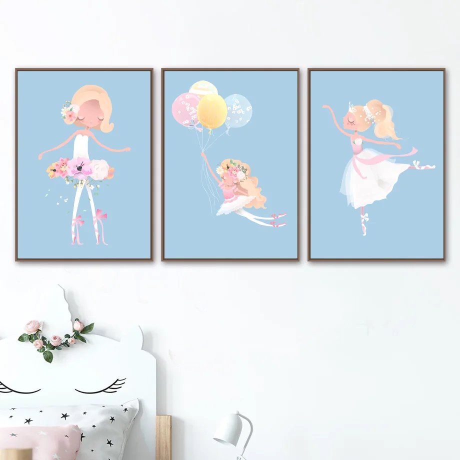 Cartoon Ballet Girl Balloon Flower Wall Art Canvas Painting Nordic Posters And Prints Nursery Wall Pictures For Kids Room Decor
Cartoon Ballet Girl Balloon Flower Wall Art Canvas Painting Nordic Posters And Prints Nursery Wall Pictures For Kids Room Decor