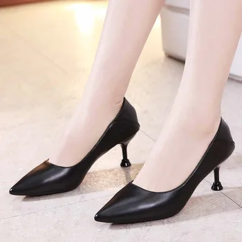 2019 net red high heels female vibrating small fresh single shoes stiletto pointed cat with black work shoes wild with
2019 net red high heels female vibrating small fresh single shoes stiletto pointed cat with black work shoes wild with