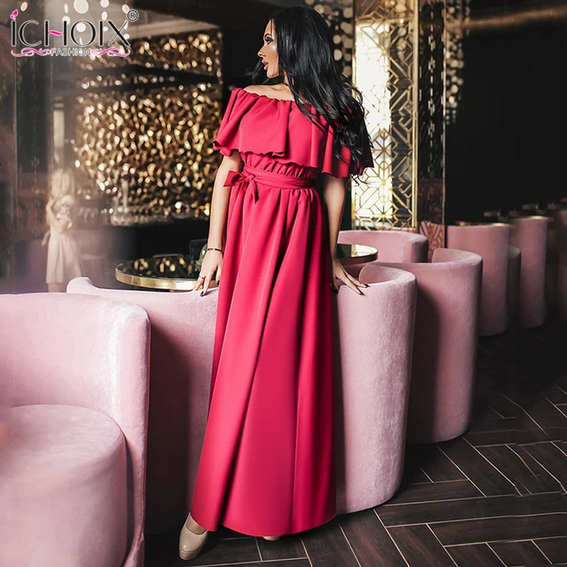 Elegant Summer Long Dresses Women 2019 Ruffles Maxi Dress Off the Shoulder Evening Party Clothings Floor Length Vintage Vestidos
Elegant Summer Long Dresses Women 2019 Ruffles Maxi Dress Off the Shoulder Evening Party Clothings Floor Length Vintage Vestidos