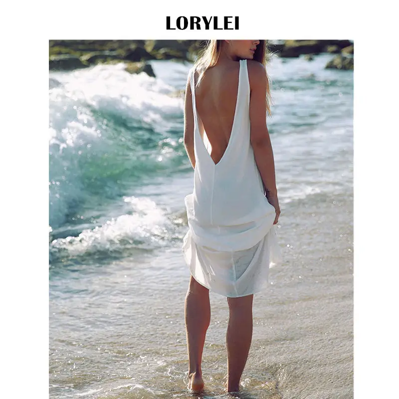Bohemian Solid White Chiffon Beach Cover Up Sexy Sleeveless Open Back Greece Style Beach Dress Sarong Robe de plage pareo N90
Bohemian Solid White Chiffon Beach Cover Up Sexy Sleeveless Open Back Greece Style Beach Dress Sarong Robe de plage pareo N90