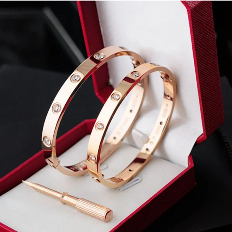 1PCS Titanium Steel Screw Bracelets For Women Men Silver Gold Rose Gold Lover Bangles Bracelet Couple Jewelry With Box Set
1PCS Titanium Steel Screw Bracelets For Women Men Silver Gold Rose Gold Lover Bangles Bracelet Couple Jewelry With Box Set