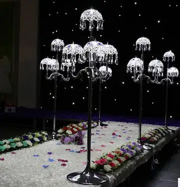 4 arms crystal wedding centerpiece, 100CM / 120cm / 140CM three sizes.
4 arms crystal wedding centerpiece, 100CM / 120cm / 140CM three sizes.