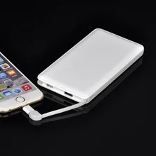 8000mah Ultra Slim Card Power Bank Mobile Powerbank Portable External Battery Charger for Samsung Xiaomi iPhone + Adapter