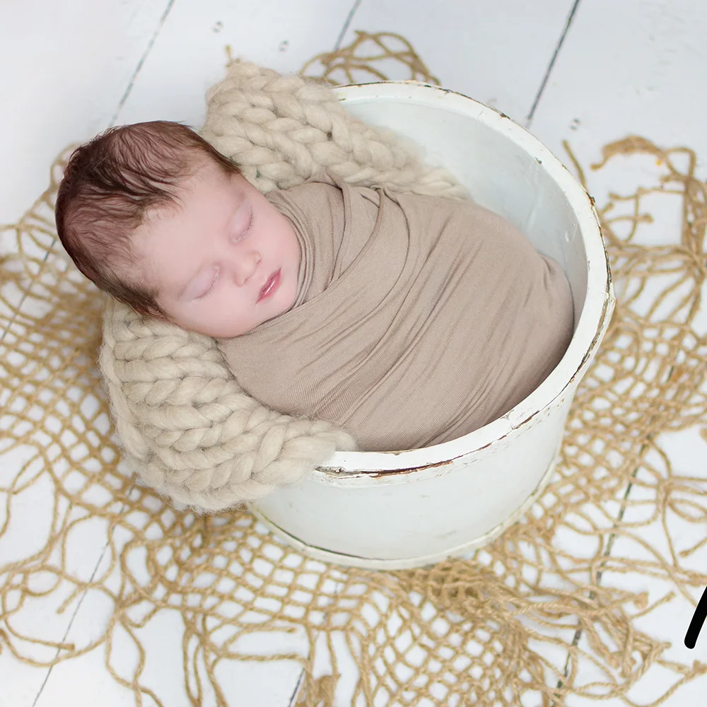 Don&Judy Hand knitted Newborn Photography Props 80x80cm Chunky Burlap Layer Net Hessian Jute Backdrop Blanket 100% Jute Rope
Don&Judy Hand knitted Newborn Photography Props 80x80cm Chunky Burlap Layer Net Hessian Jute Backdrop Blanket 100% Jute Rope