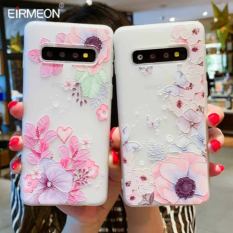 Case For Samsung Galaxy S10 Plus A30 A50 M10 M20 A7 A8 A6 J4 J6 EU Edition 2018 S8 S9 J3 J5 J7 A3 A5 2017 Flower Cases | Мобильные