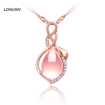 925 Sterling silver high quality pink Chalcedony natural semi-precious stones crystal necklace female women jewelry drop pendant
925 Sterling silver high quality pink Chalcedony natural semi-precious stones crystal necklace female women jewelry drop pendant
