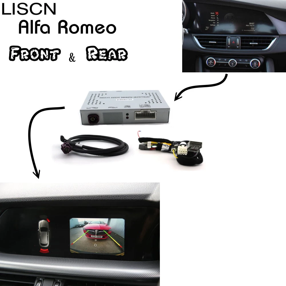 Для Alfa Romeo Park Help Front & Bakcup задняя камера с интерфейсом реверсивное улучшение Stelvio
