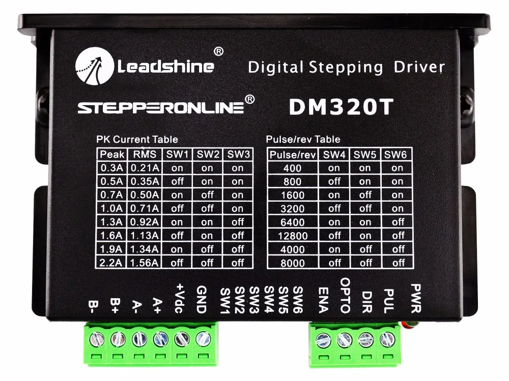 Digital Stepper Driver 0.3-2.2A 10-30VDC dc motor driver 8 micro-step PUL/DIR for Nema 8, 11, 14, 16, 17 Stepper Motor
Digital Stepper Driver 0.3-2.2A 10-30VDC dc motor driver 8 micro-step PUL/DIR for Nema 8, 11, 14, 16, 17 Stepper Motor