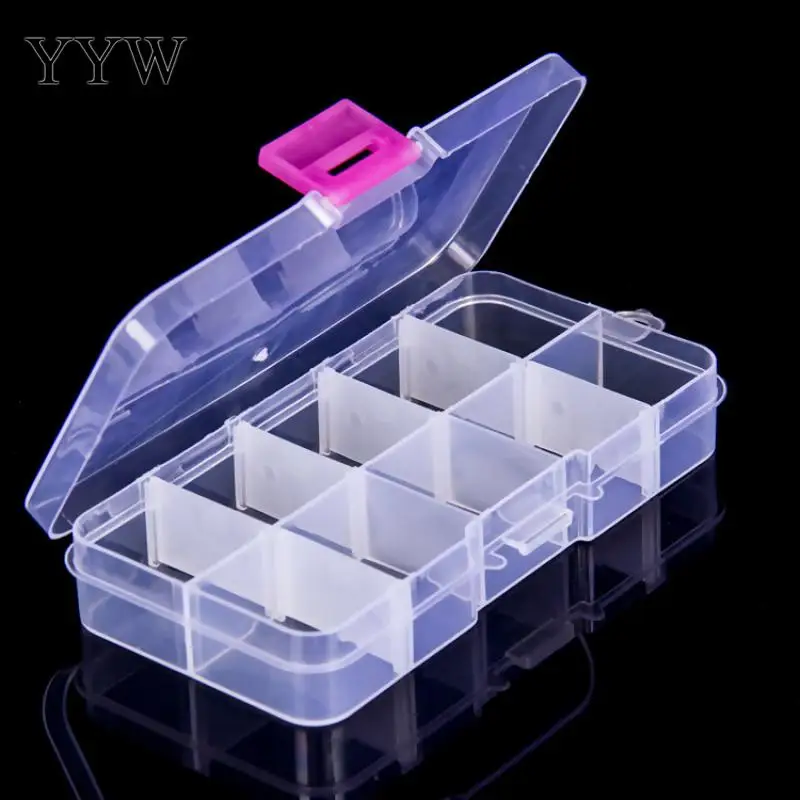 10 Grids Adjustable Transparent Plastic Storage Box For Small Component Jewelry Tool Box Bead Pills Organizer Nail Art Tip Case
10 Grids Adjustable Transparent Plastic Storage Box For Small Component Jewelry Tool Box Bead Pills Organizer Nail Art Tip Case