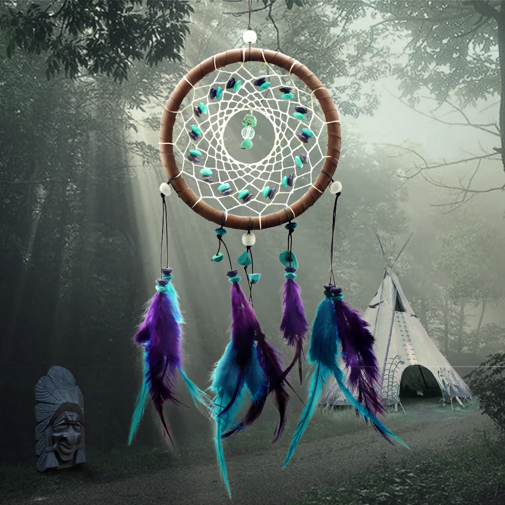 Antique Forest Dreamcatcher Wind Chimes Gift Handmade Craft Dream Catcher Net with Feathers Wall Car Home Hanging Decor Ornament
Antique Forest Dreamcatcher Wind Chimes Gift Handmade Craft Dream Catcher Net with Feathers Wall Car Home Hanging Decor Ornament