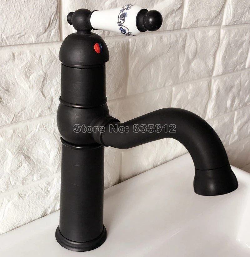 Black Oil Rubbed Brass Bathroom Faucet Washbasin Mixer Vessel Sink Tap Swivel Spout Cold and Hot Water Faucets Wnf364
Black Oil Rubbed Brass Bathroom Faucet Washbasin Mixer Vessel Sink Tap Swivel Spout Cold and Hot Water Faucets Wnf364
