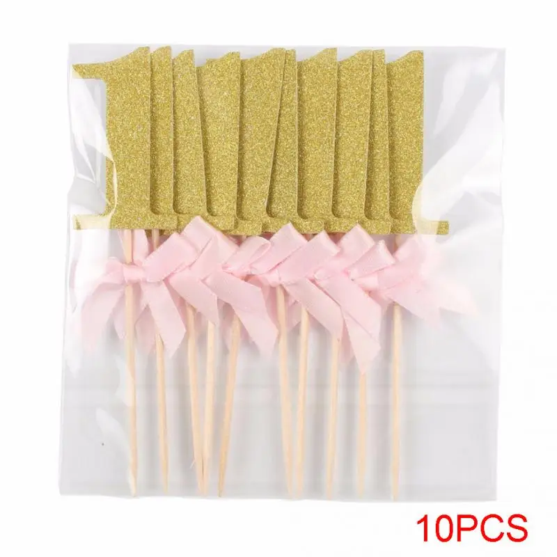 2018 10Pcs First Birthday Cupcake Glitter Paper Bow Toppers Boy Girl 1st Year Party Cake Decoration
2018 10Pcs First Birthday Cupcake Glitter Paper Bow Toppers Boy Girl 1st Year Party Cake Decoration