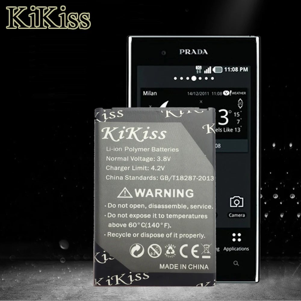 

KiKiss Replacement Phone Battery For LG P940/Prada 3.0 Prada K2 SU540 SU800 D160 L40 BL 44JR Batteries 1540mAh BL-44JR