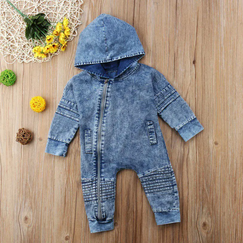 Spring Baby Boy Girl Romper Long Sleeve Solid Print Newborn Denim Hoodie Rompers Jumpsuit Costumes Drop Shipping
Spring Baby Boy Girl Romper Long Sleeve Solid Print Newborn Denim Hoodie Rompers Jumpsuit Costumes Drop Shipping