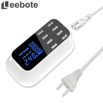 Leebote Universal Smart USB Charger HUB 8 Ports Dock Station LCD Display Mobile Phone Charger Desktop Power Adapter USB Socket
Leebote Universal Smart USB Charger HUB 8 Ports Dock Station LCD Display Mobile Phone Charger Desktop Power Adapter USB Socket