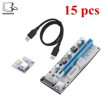 15pcs 008 PCI-E Express 1x to 16x Extender Riser Card Extender Cable For Miner Machine PCI-E SATA 4PIN 6PIN 15PIN SATA Adapter
15pcs 008 PCI-E Express 1x to 16x Extender Riser Card Extender Cable For Miner Machine PCI-E SATA 4PIN 6PIN 15PIN SATA Adapter