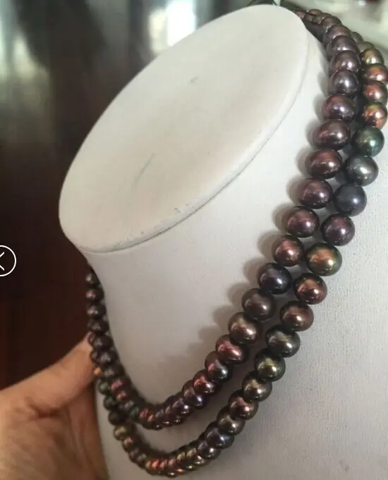 Wholesale FREE SHIPPING double strands luster tahitian black red multicolor pearl necklace 18"19
Wholesale FREE SHIPPING double strands luster tahitian black red multicolor pearl necklace 18"19