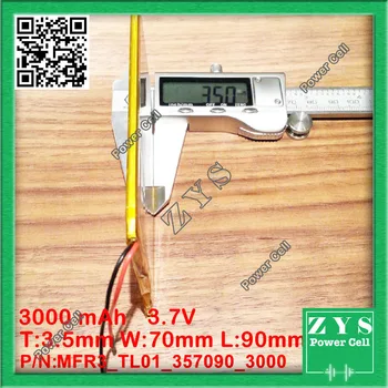 1 pcs. li-ion battery 3.7v 3000mAh rechargeable 3.7v 3000mah size: 3.5 x 70 x 90mm
1 pcs. li-ion battery 3.7v 3000mAh rechargeable 3.7v 3000mah size: 3.5 x 70 x 90mm