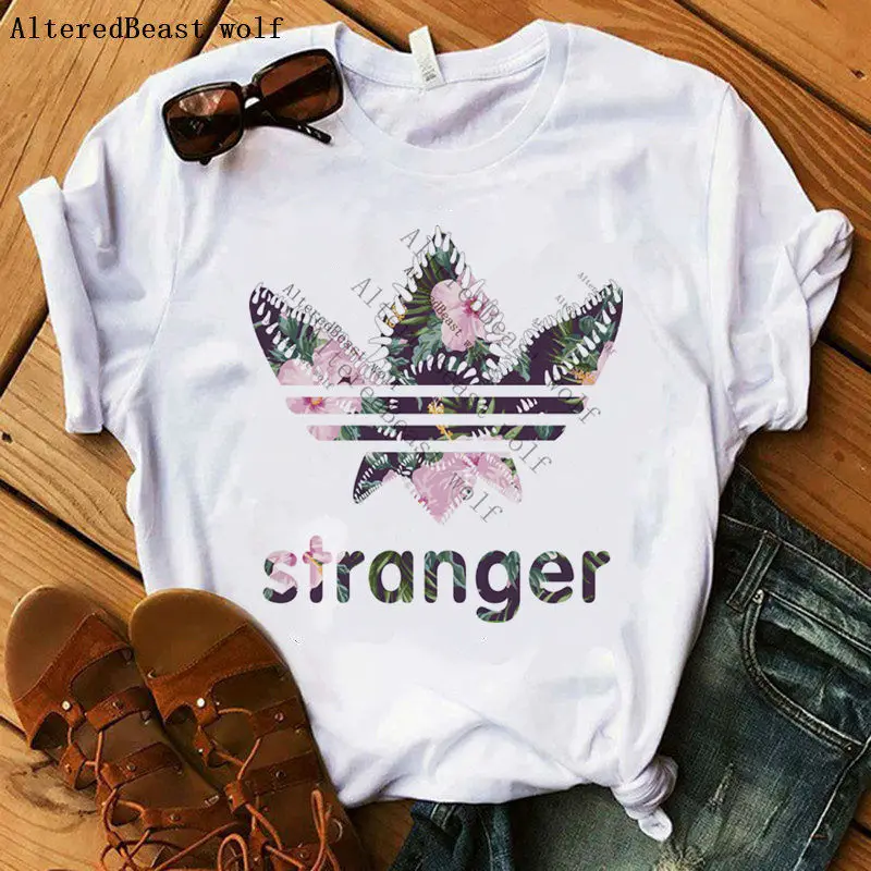 Women Summer Stranger Things vogue print Casual T-shirt Tops Lady Flowers harajuku Short Sleeve O-neck Loose Tops Tees 2019
Women Summer Stranger Things vogue print Casual T-shirt Tops Lady Flowers harajuku Short Sleeve O-neck Loose Tops Tees 2019
