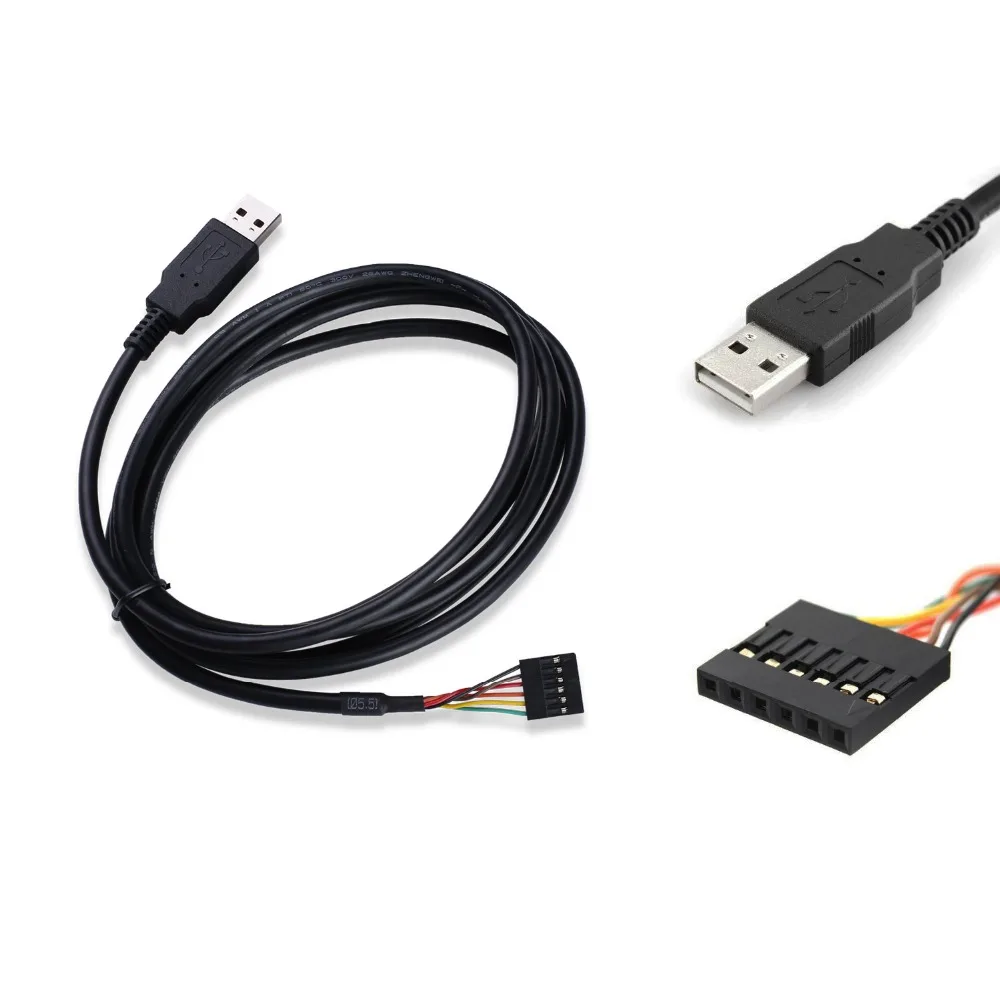 TTL 232R 3V3 USB к серийному кабелю адаптера FTDI чипсет FT232 3 v 5v UART серийный RS232 кабель для