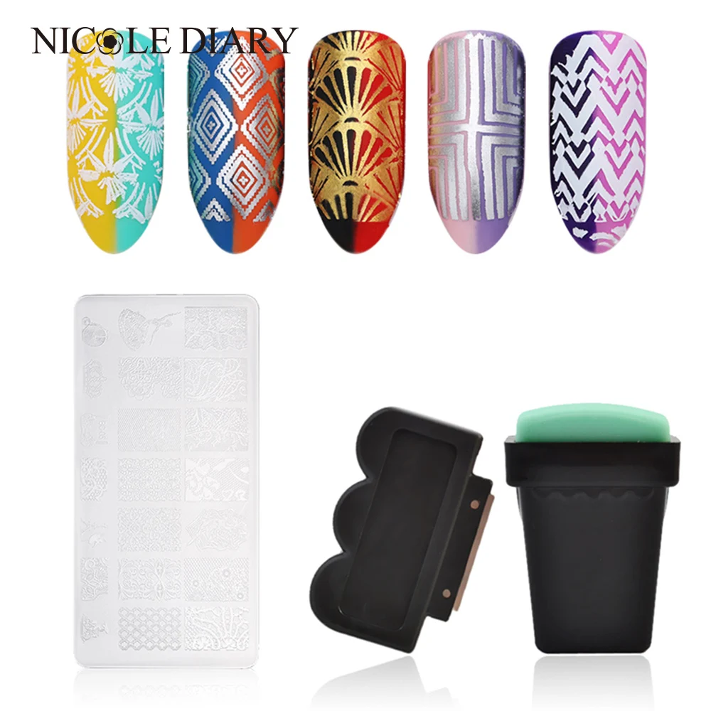 Acrylic Nail Stamping Plate with Stapmer Scraper Flower Lace Pattern Stamp Plates Manicure Nail Art DIY Tool Kit
Acrylic Nail Stamping Plate with Stapmer Scraper Flower Lace Pattern Stamp Plates Manicure Nail Art DIY Tool Kit