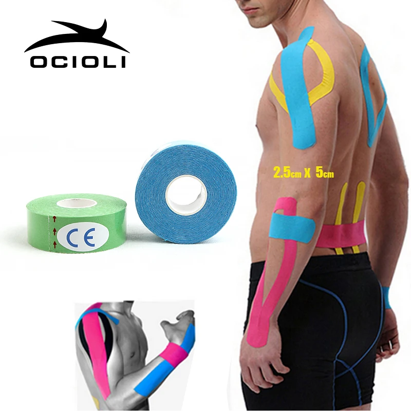 2.5cm X 5m Kinesiology Tape Kinesiotape Elastic Cotton Adhesive Sports Muscle Patch Tape Strain Support Bandage Sticker
2.5cm X 5m Kinesiology Tape Kinesiotape Elastic Cotton Adhesive Sports Muscle Patch Tape Strain Support Bandage Sticker