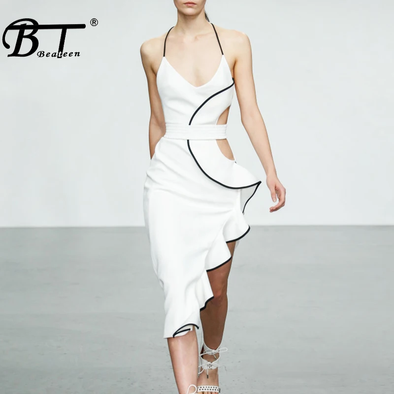 Beateen 2019 New Fashion Spaghtti Strap Sleeveless Bandage Hollow Out Waistline Split Ruffled Hem Party Midi Dress
Beateen 2019 New Fashion Spaghtti Strap Sleeveless Bandage Hollow Out Waistline Split Ruffled Hem Party Midi Dress