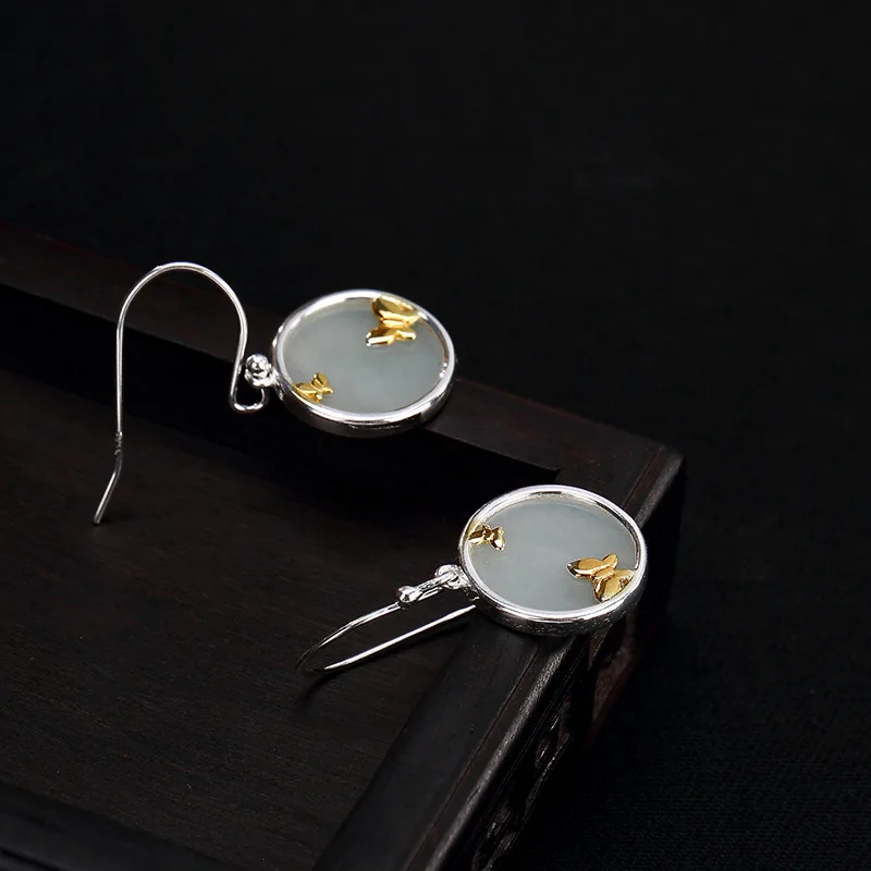 agate silver earrings for girls 4