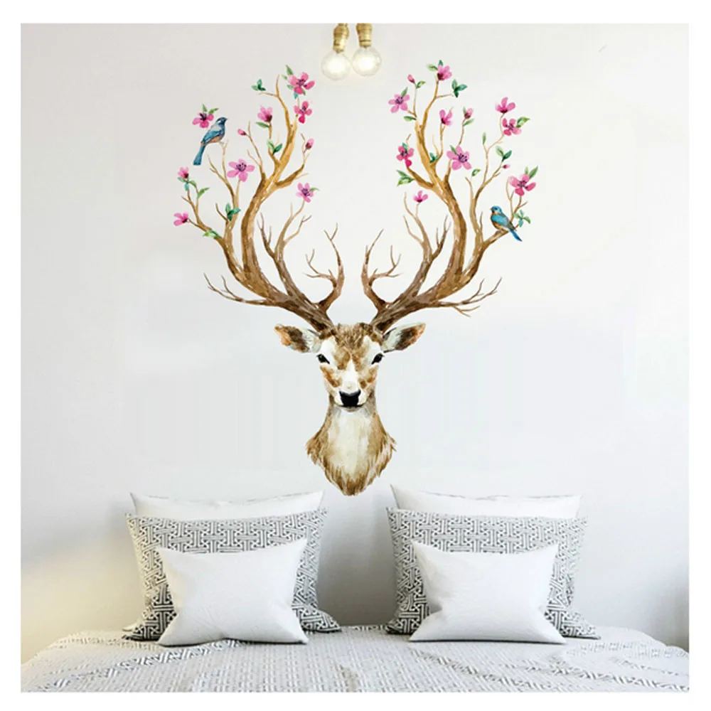 New Plum Flower Deer Wall Stickers For Kids Rooms Livingroom Home Decor Bedroom Decor Accessories Waterproof Wall Sticker
New Plum Flower Deer Wall Stickers For Kids Rooms Livingroom Home Decor Bedroom Decor Accessories Waterproof Wall Sticker