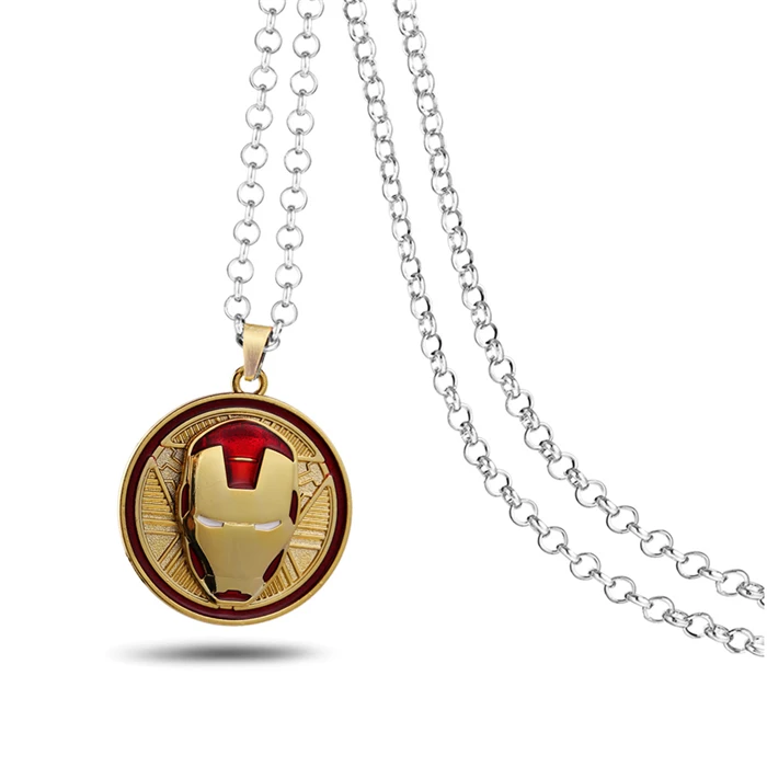 The Avengers Endgame Rotating Iron Man Necklace Ironman Pendant 60cm Chain Men Necklaces Charm Gifts for Kids Movies Jewelry
The Avengers Endgame Rotating Iron Man Necklace Ironman Pendant 60cm Chain Men Necklaces Charm Gifts for Kids Movies Jewelry