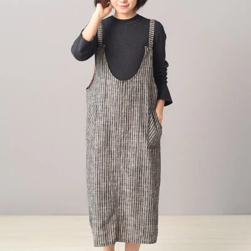 New Fashion 2019 ZANZEA Women Vestido Sleeveless Stripe Pockets Midi Kaftan Female Summer Elegant Vintage Spaghetti Strap Dress
New Fashion 2019 ZANZEA Women Vestido Sleeveless Stripe Pockets Midi Kaftan Female Summer Elegant Vintage Spaghetti Strap Dress