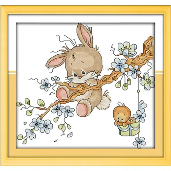 Naughty Rabbit Chinese Cross Stitch Kits Diy Paintings Cross Stitch Patterns 11CT Printed On Canvas Home Decoration
Naughty Rabbit Chinese Cross Stitch Kits Diy Paintings Cross Stitch Patterns 11CT Printed On Canvas Home Decoration