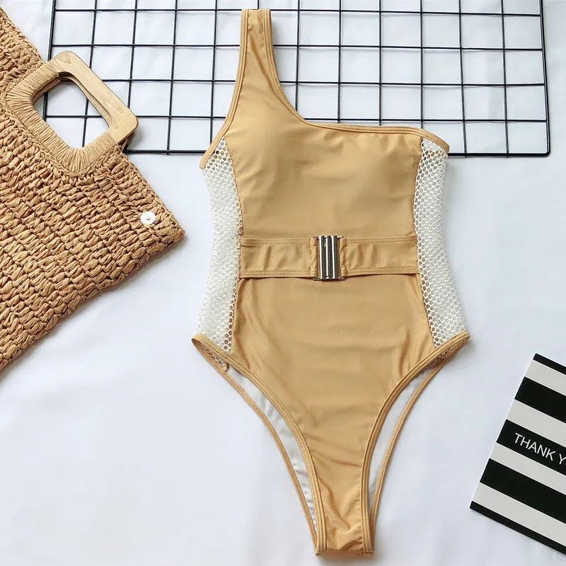 Women Mesh Swimwear 2019 Sexy One Shoulder One Piece Swimsuit Female Bather With Waist Band Bathing Suit Swim Monokini 5268
Women Mesh Swimwear 2019 Sexy One Shoulder One Piece Swimsuit Female Bather With Waist Band Bathing Suit Swim Monokini 5268