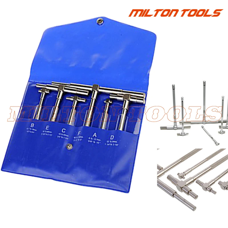 Telescoping gauges internal gauge telescoping hole gauge for Quick inside measurements of holes 5/16"-6" 6pcs/set
Telescoping gauges internal gauge telescoping hole gauge for Quick inside measurements of holes 5/16"-6" 6pcs/set