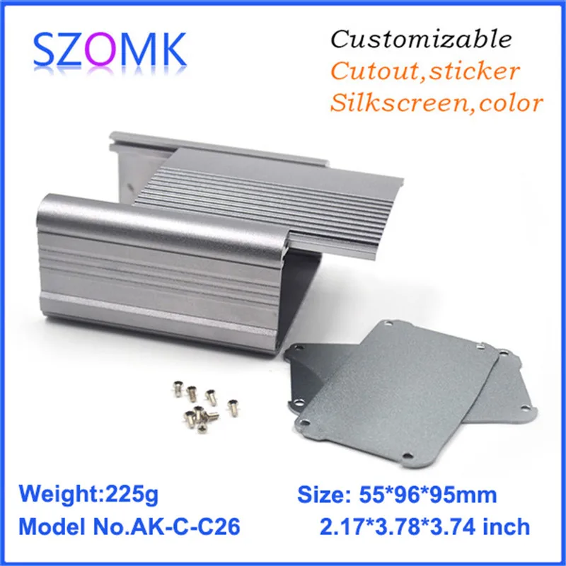 1 pc, 55*96*95mm customizable electronics enclosures for pcb amplifier enclosure aluminum box for electronics project
1 pc, 55*96*95mm customizable electronics enclosures for pcb amplifier enclosure aluminum box for electronics project