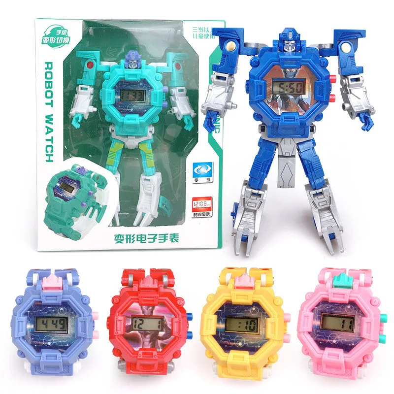 Cartoon Kids Toy Watches Transformation Robot Electronic Watch Deformation Robot 360°Ratation Date Time Adjust Puzzle Toys
Cartoon Kids Toy Watches Transformation Robot Electronic Watch Deformation Robot 360°Ratation Date Time Adjust Puzzle Toys